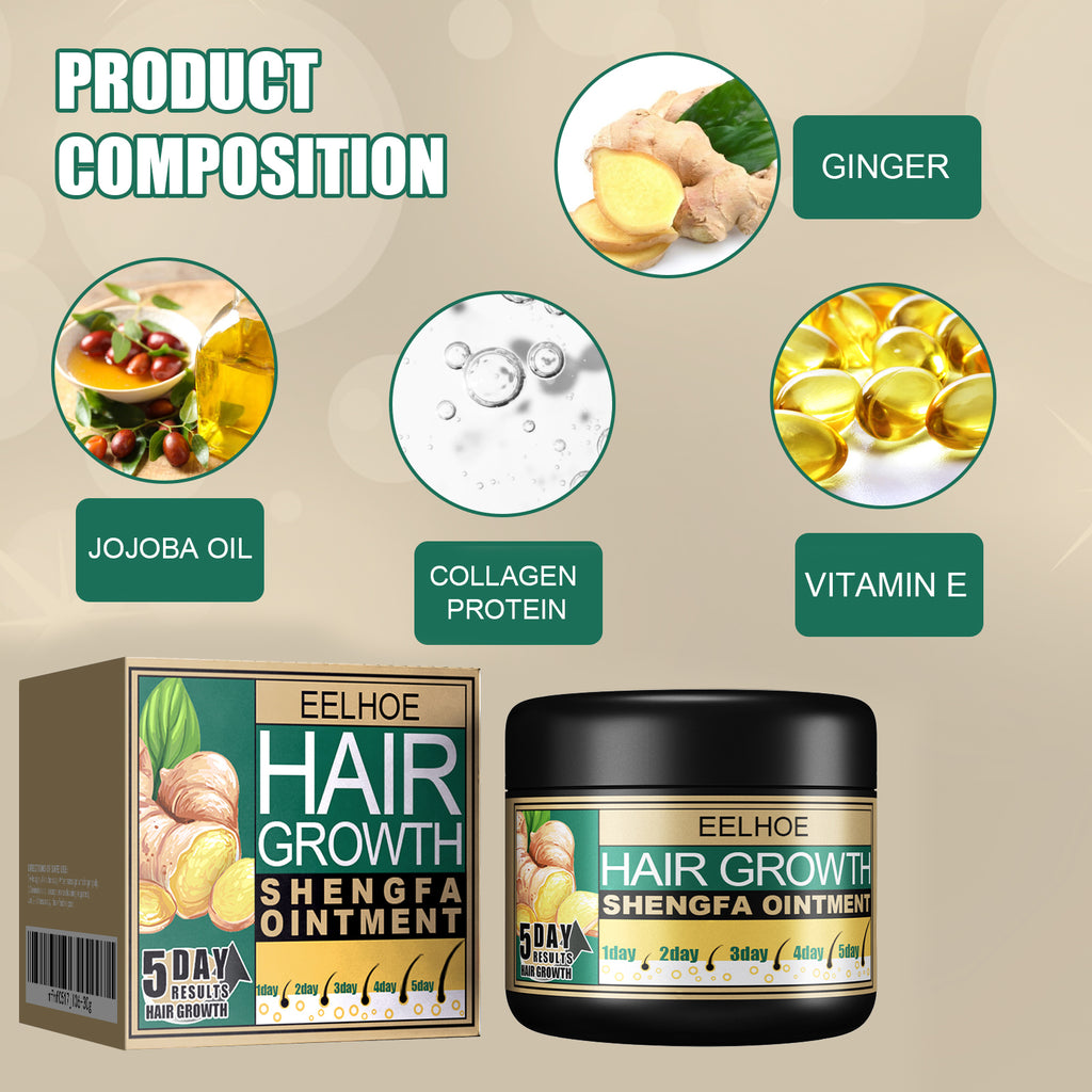 Ginger Hair Growth Ointment, Nourishing Scalp Care Cream For Thinning Hair, Anti Hair Loss Treatment With Ginger Root Extract by Josla