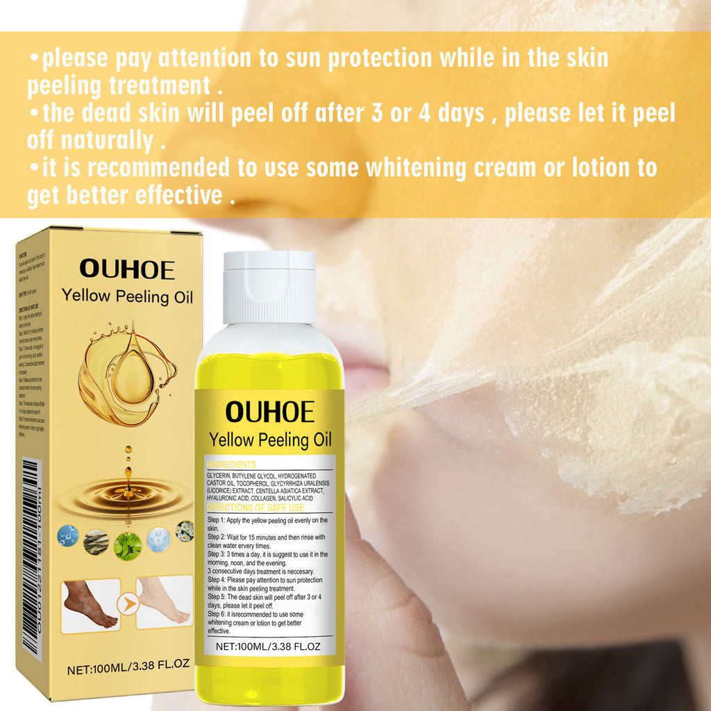 OUHOE Yellow Exfoliating Oil Hydrates And Moisturizes Skincare Body, Clears Skin, Brighens Skin Tone by Josla
