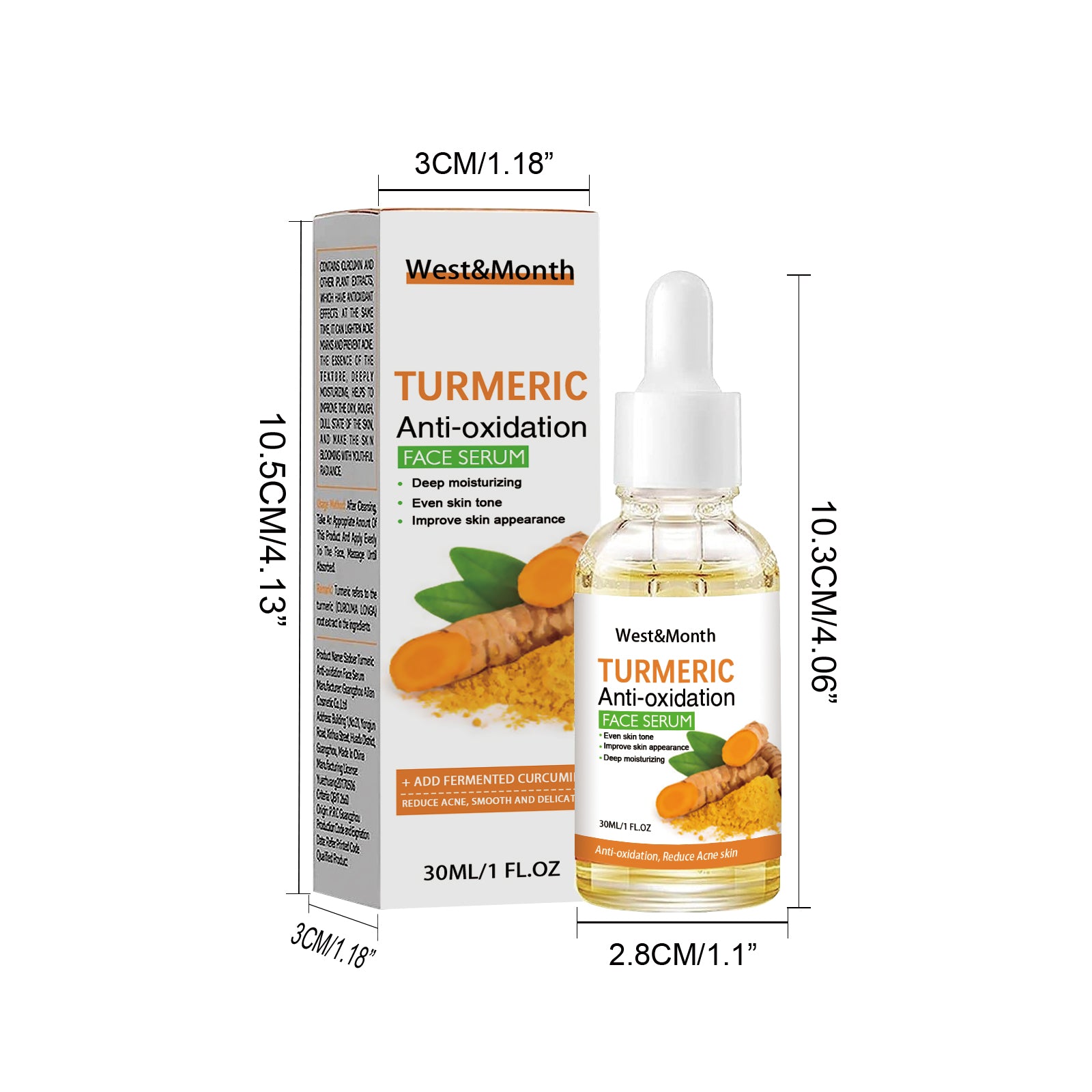 Turmeric Anti-Oxidation Face Serum, 30ml Hydrating Brightening Serum For Acne Marks & Uneven Skin Tone by Josla