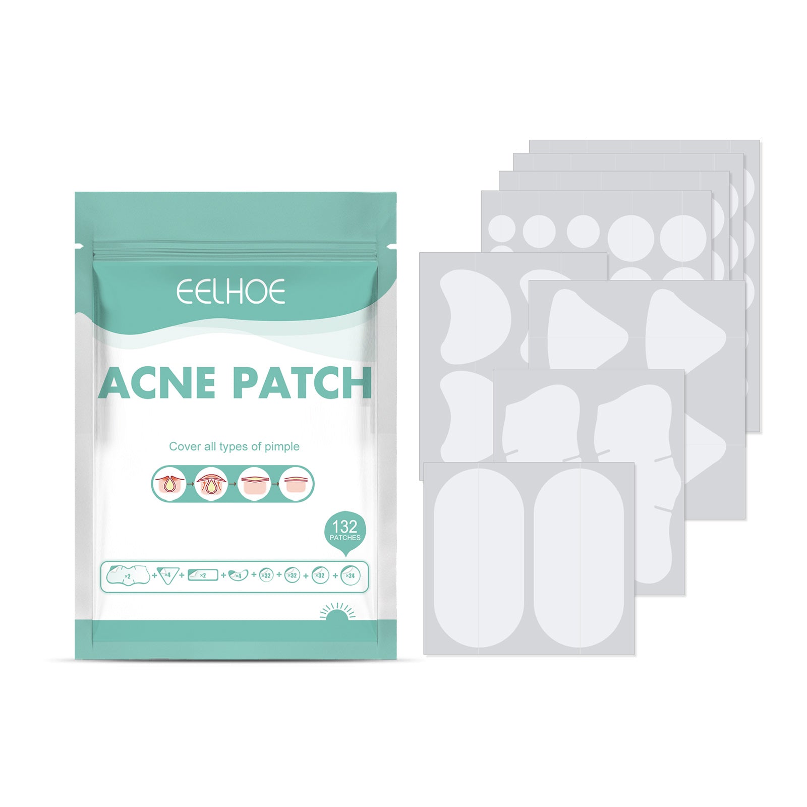 EELHOE Acne Relief Mask Patch Is A Gentle, Non-irritating Acne Mask That Helps To Reduce Acne Marks And Heal Acne. by Josla