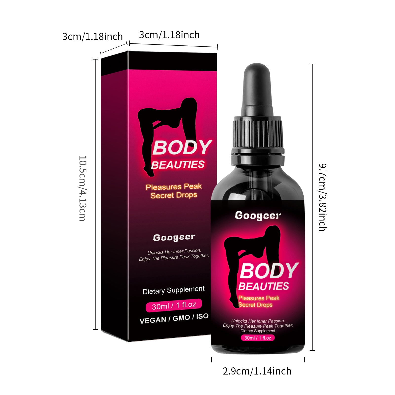 Body Beauties Pleasures Peak Secret Drops, Maca Root & Tribulus Extract Oral Support Drops For Women, Intimate Comfort & Passion Supplement, 30ml by Josla