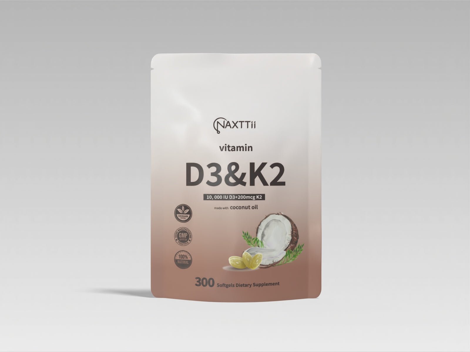 D3K2 Bone Health Softgels 300 Capsules With Clinically Validated Dosage Triple-Action Support For Joints Immunity Heart Health by Josla