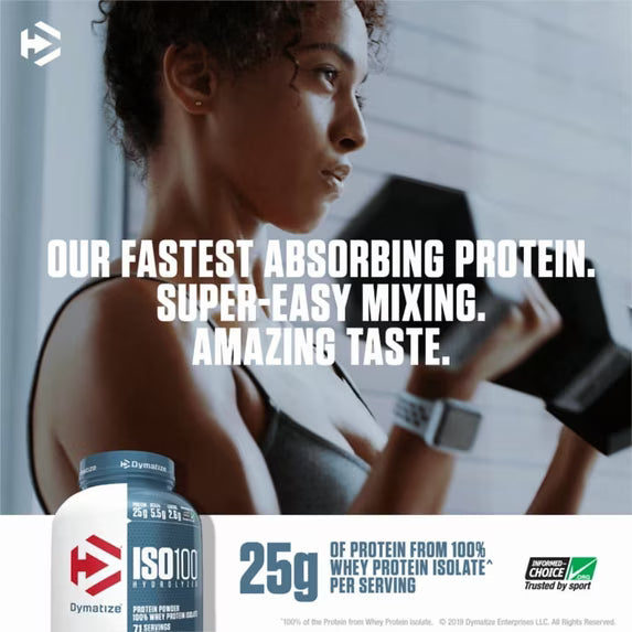 Dymatize ISO100 Hydrolyzed Whey Isolate Protein Powder, Gourmet Vanilla, 20 Servings by Josla Marketplace
