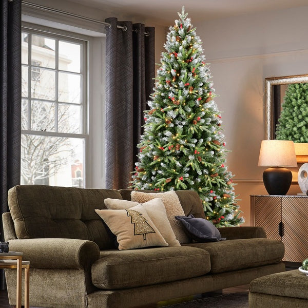 Artificial 7ft Green LED-lit Christmas Tree With 2178PE PVC Mixed Branch Tips by Josla