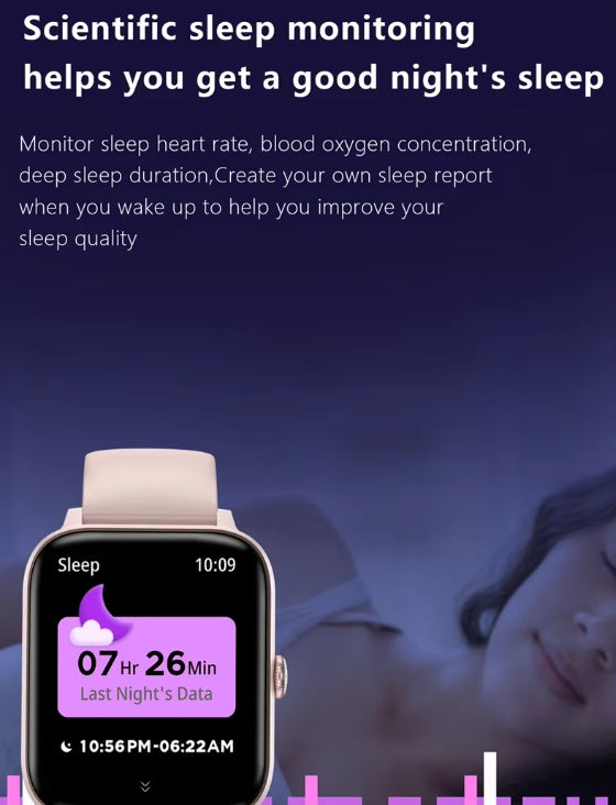 SmartWatch Men Women1.83inch BT Face Heart Rate Fitness Tracker by Josla