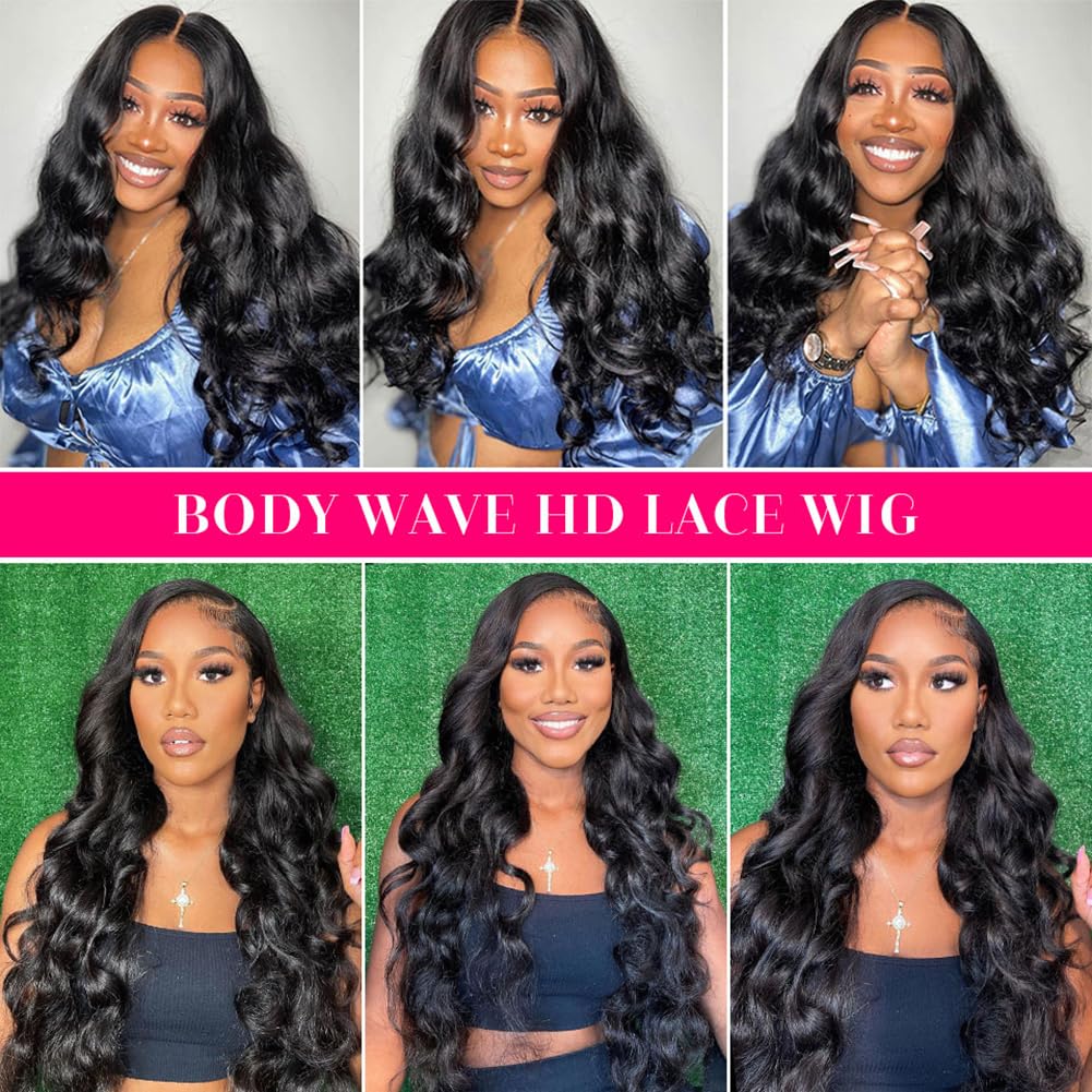 13x6 Lace Front Human Hair Wig Natural Color, Body Wave, Density by Josla