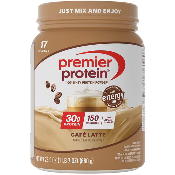 Premier Protein 100% Whey Protein Powder, Café Latte, 30g Protein, 23.9 oz, 1.5lb by Josla Marketplace
