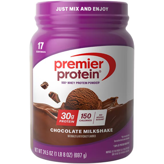 Premier Protein 100% Whey Protein Powder, Chocolate Milkshake, 30g Protein, 24.5 oz, 1.5 lb by Josla Marketplace