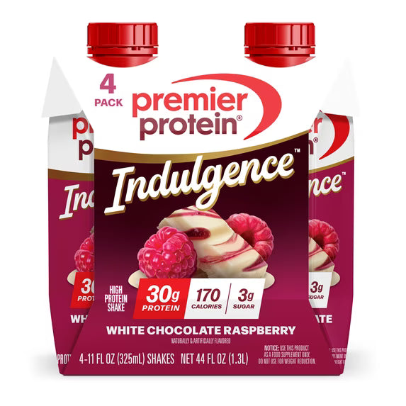 Premier Protein Indulgence Protein Shake, White Chocolate Raspberry, 30g Protein, 11 fl oz, 4 Ct by Josla Marketplace