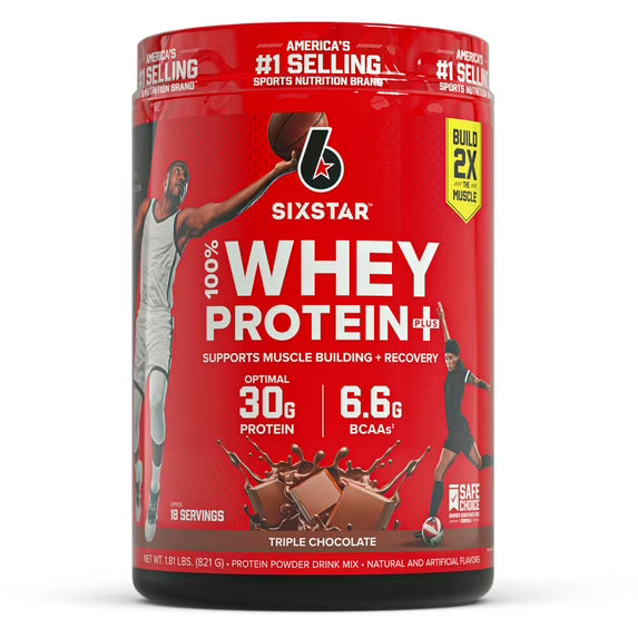 Six Star Pro Nutrition 100% Whey Protein Powder Plus, 30g Protein, Triple Chocolate, 1.81 lbs by Josla Marketplace