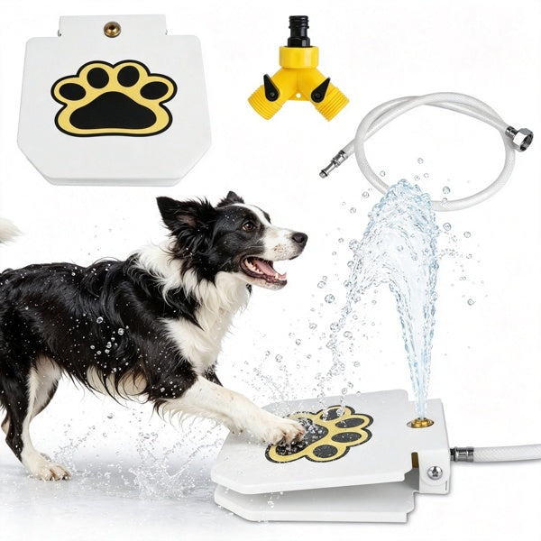 Dog Water Fountain Outdoor,No Electricity Step-On Activated Pet Sprinkler,Paw-Controlled Drinking Dispenser For Large & Small Dogs,Automatic Waterer For Yard, Garden, Lawn by Josla