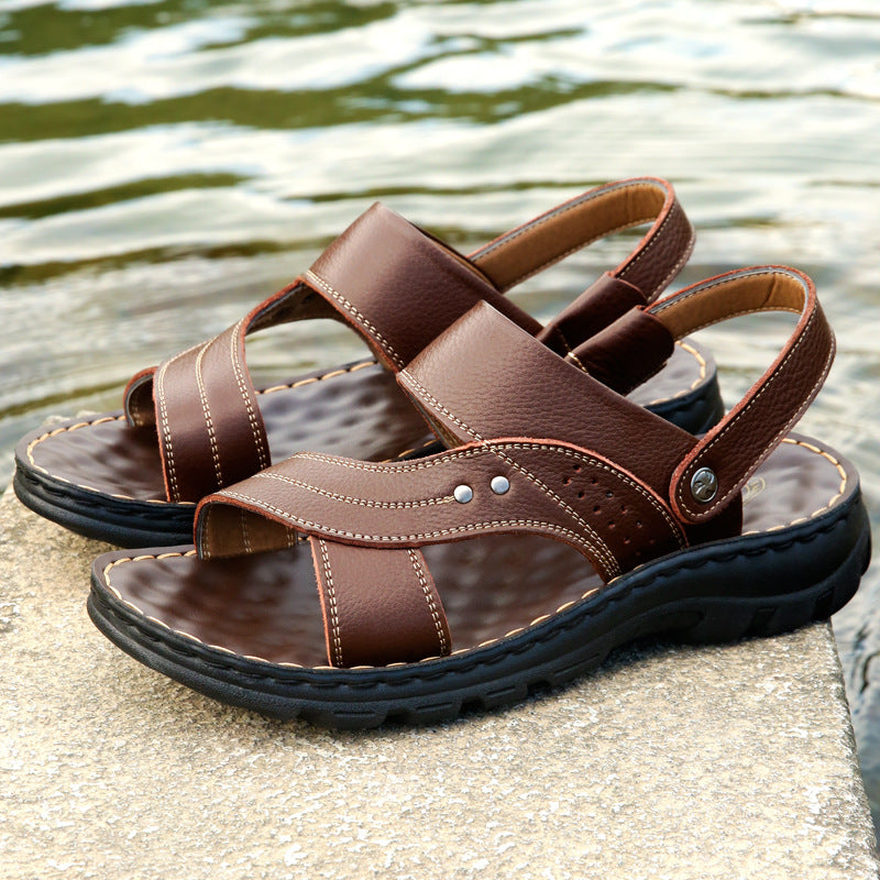 Men Sandals Summer Beach Shoes Adjustable Back Strap Design Slippers Slides by Josla