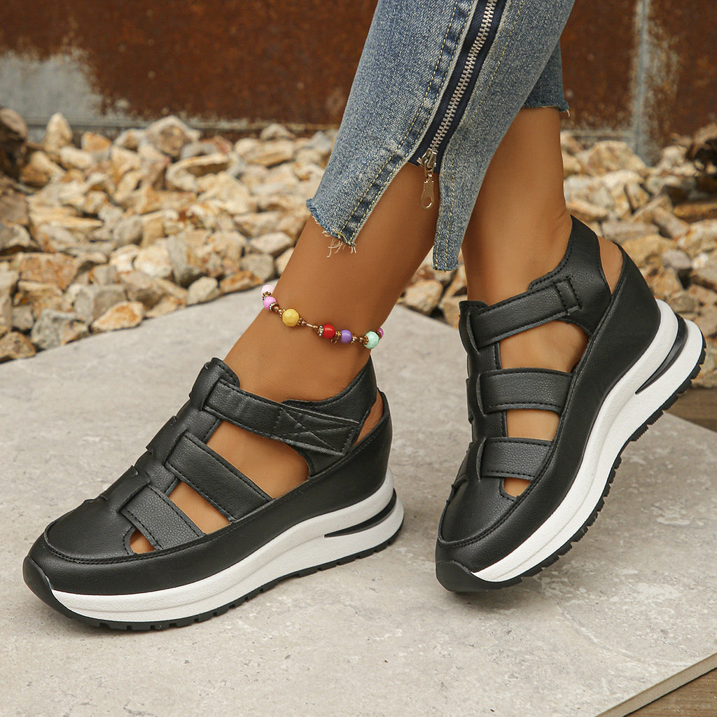 Summer Wedge Baotou Hollow Women's Breathable Shoes by Josla