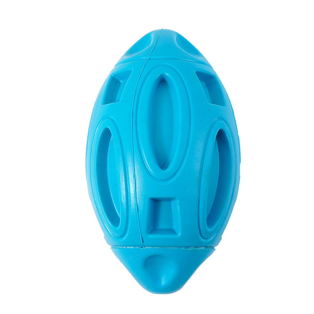 Pet Supplies Dog Toys Rubber Sounding Rugby Wear-Resistant Bite-Resistant Sounding Dog Ball by Josla