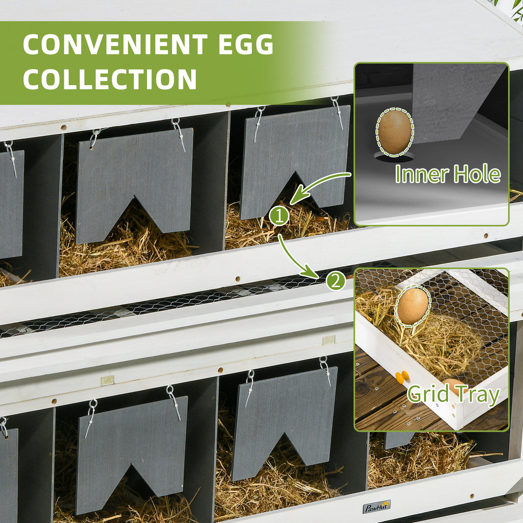 Chicken Nesting Box, 8 Compartment Wood Laying Boxes For Chicken Coop by Josla