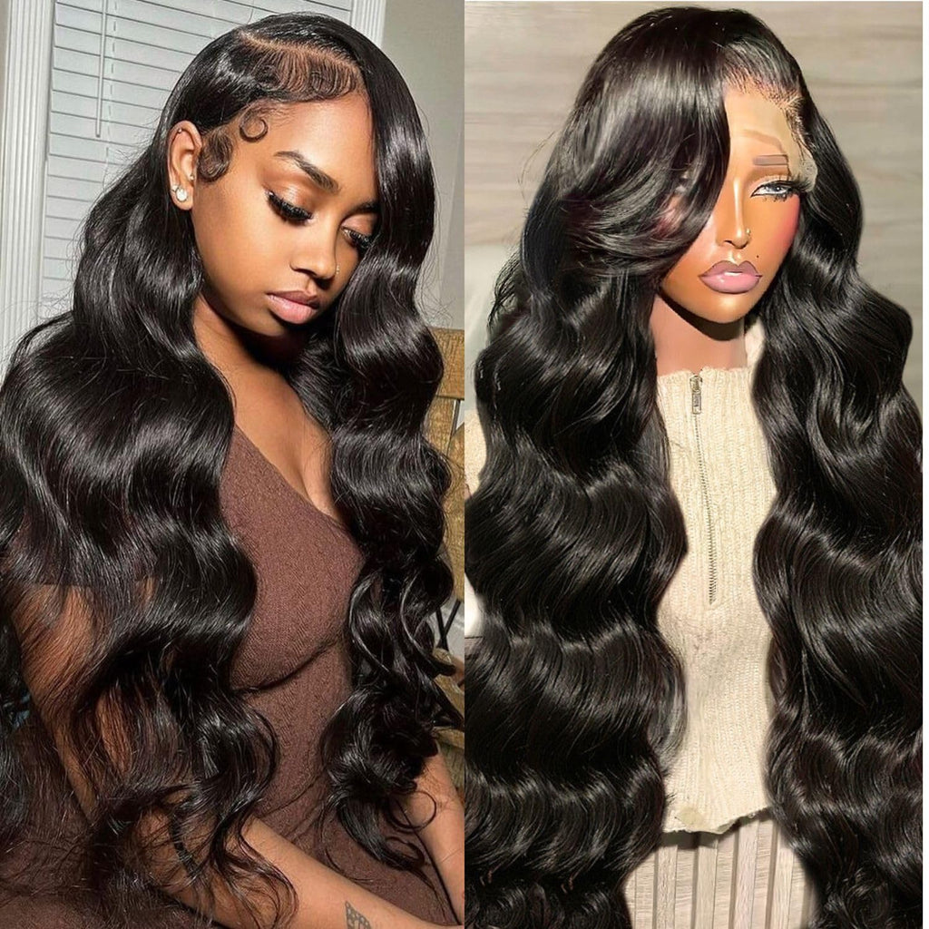 13x6 Front Lace Human Hair Wig, Natural Color, Body Wave, Density by Josla