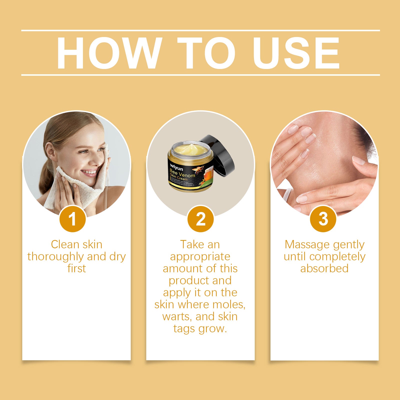 Wiyun Bee Venom Skin Care Cream Gentle Moisturizing Repair Body Blemishes Smooth Body Skin Care Cream by Josla