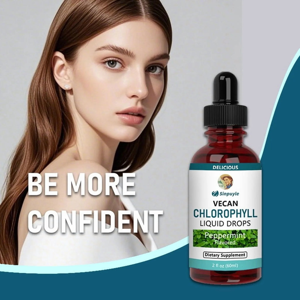 Vegan Chlorophyll Liquid Drops, Peppermint Flavored, Supports Detox And Fresh Breath, 60ml by Josla