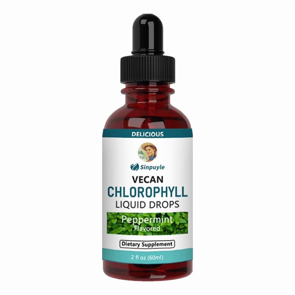 Vegan Chlorophyll Liquid Drops, Peppermint Flavored, Supports Detox And Fresh Breath, 60ml by Josla