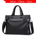 Large Capacity Business Handbag Men's Soft Leather Briefcase by Josla