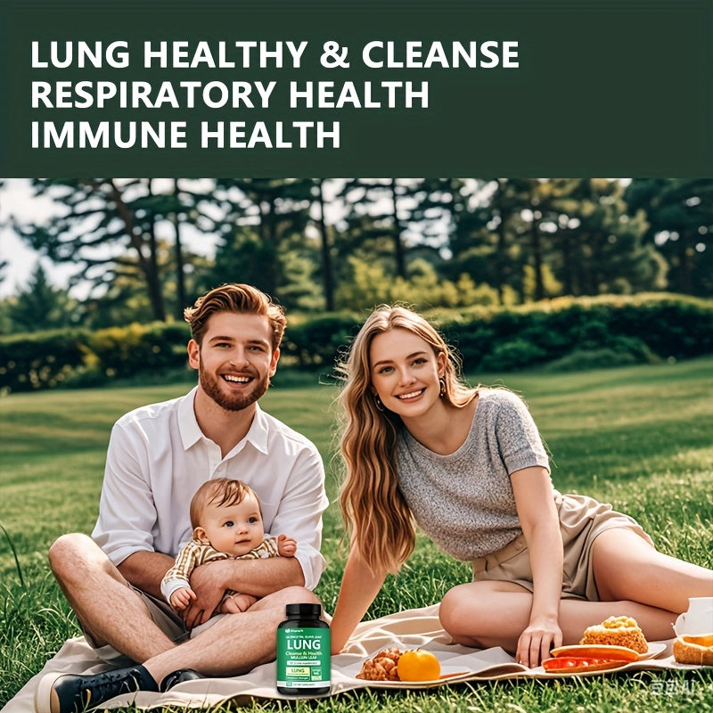 Lung Cleanse Respiratory Support Supplement Mullein Leaf Quercetin 90 Capsules by Josla