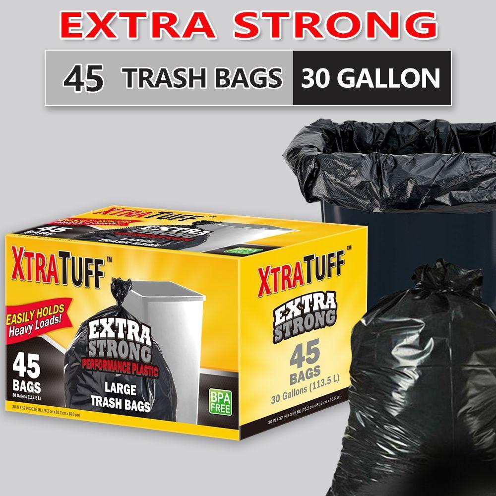 45 Extra-thick, Leak-proof Garbage Bags, Suitable For Home, Commercial, And Various Other Uses. A Great Helper For Home Cleaning. by Josla