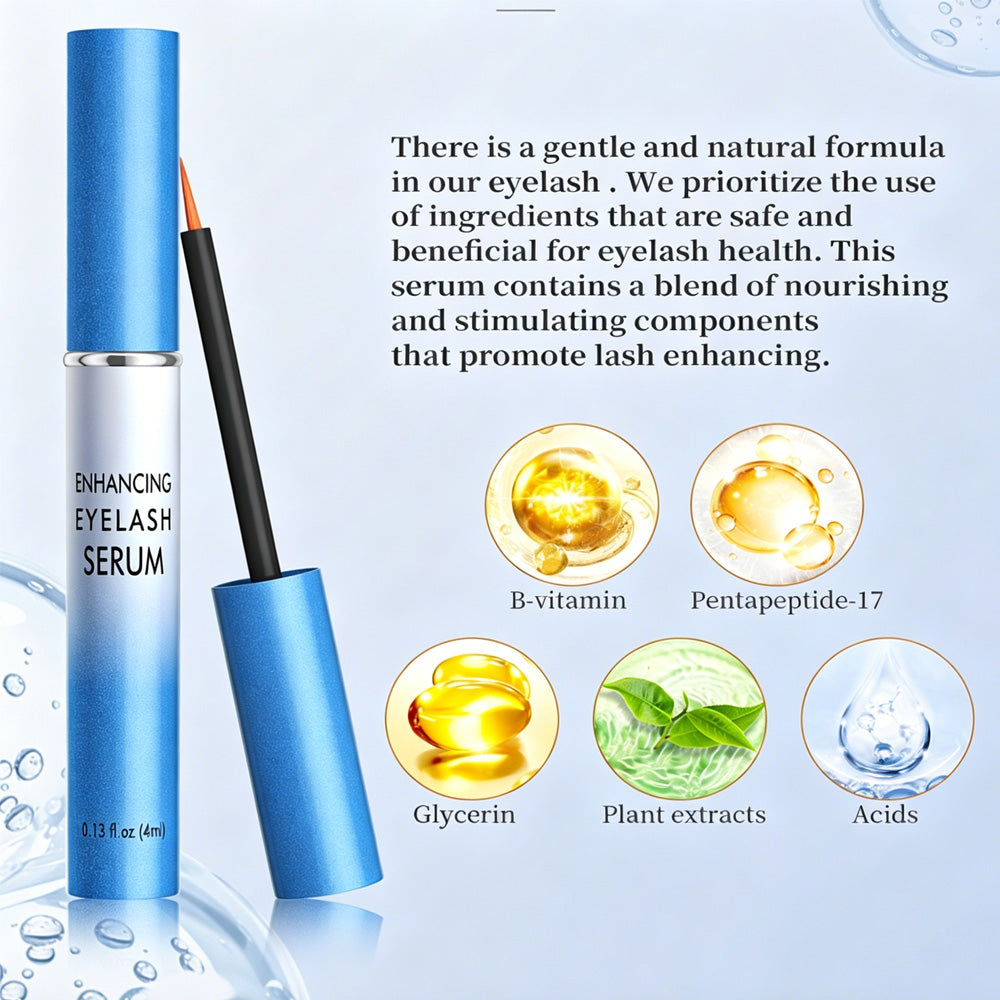 Eyelash Growth Serum,Eyelash Serum Black Thick Eyelash Serum Long Curling,Peptide Lash Enhancer For Longer, Thicker Lashes & Brows,4ml by Josla