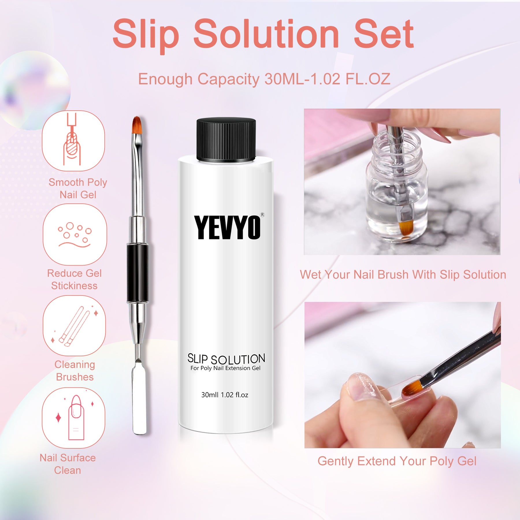 6 PCS Poly Gel Nail Kit With UV Lamp, Nail Brush And Nail Forms Top Base Coat Builder Nails Art Tools by Josla