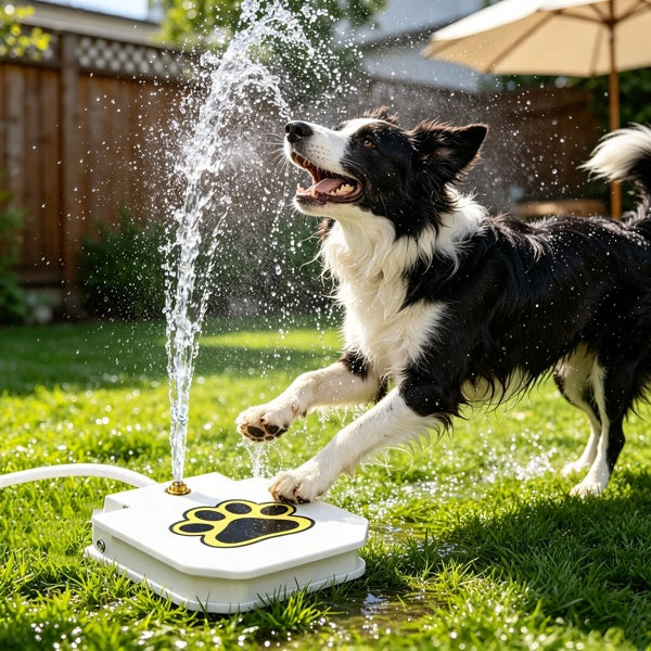 Dog Water Fountain Outdoor,No Electricity Step-On Activated Pet Sprinkler,Paw-Controlled Drinking Dispenser For Large & Small Dogs,Automatic Waterer For Yard, Garden, Lawn by Josla
