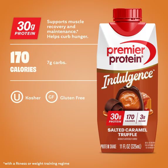 Premier Protein Indulgence Protein Shake, Salted Caramel Truffle, 30g Protein, 11 fl oz, 4 Ct by Josla Marketplace