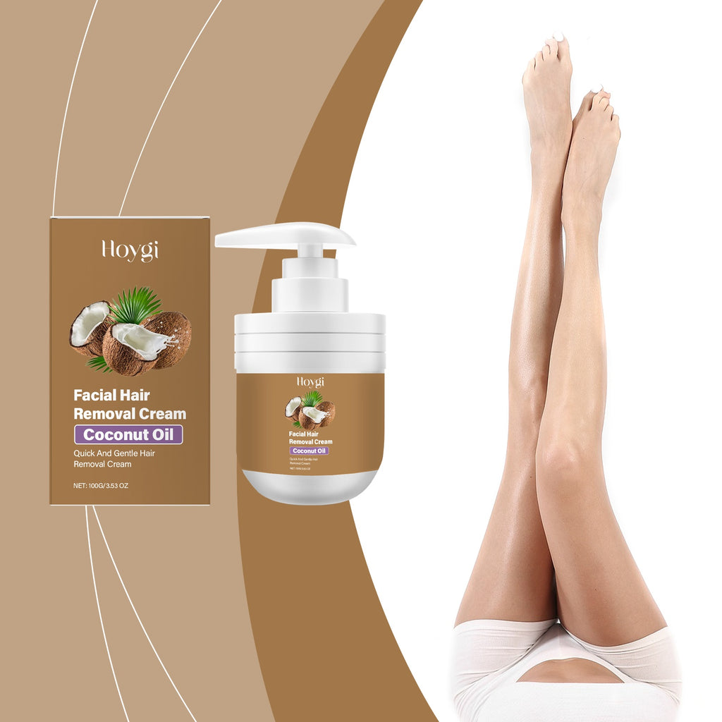 Hoygi Coconut Facial Gentle Hair Removal Cream, Facial Hair Removal For Men And Women, Gentle On Lip Hair And Beard, Non-irritating by Josla