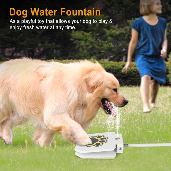 Dog Water Fountain Outdoor,No Electricity Step-On Activated Pet Sprinkler,Paw-Controlled Drinking Dispenser For Large & Small Dogs,Automatic Waterer For Yard, Garden, Lawn by Josla