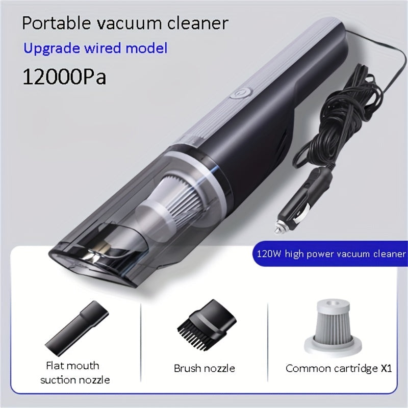 Wired Silver Red Car Vacuum Cleaner Car With Strong Suction Handheld Vacuum Cleaner Small Mini Rechargeable Home Vacuum Cleaner by Josla