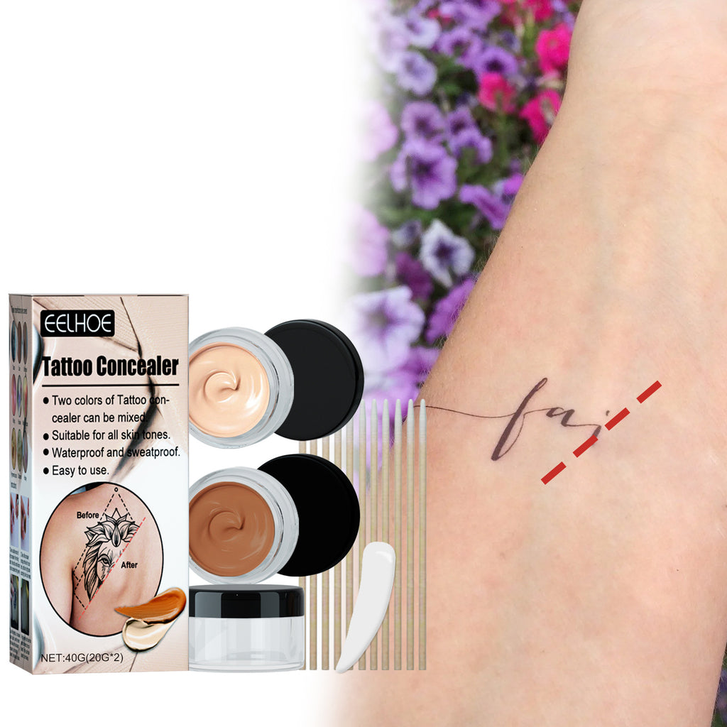 Tattoo Cover Up Makeup Waterproof, Professional Tattoo Concealer Use On Body, For Legs, Dark Spots, Scars, Vitiligo by Josla