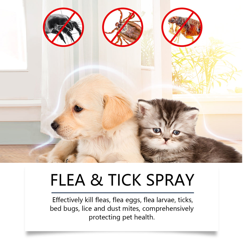 Natural Flea & Tick Spray For Dogs & Cats, Plant-Based Pest Repellent Kills Fleas, Ticks, Lice & Mites by Josla