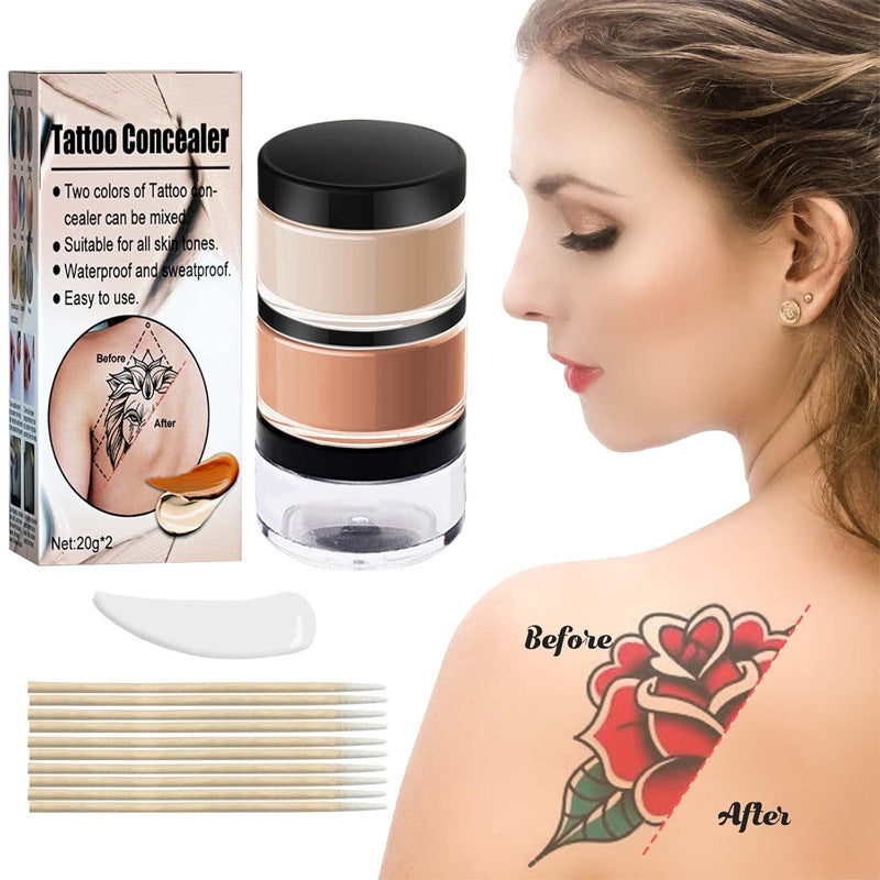 Tattoo Cover Up Makeup Waterproof, Professional Tattoo Concealer Use On Body, For Legs, Dark Spots, Scars, Vitiligo by Josla