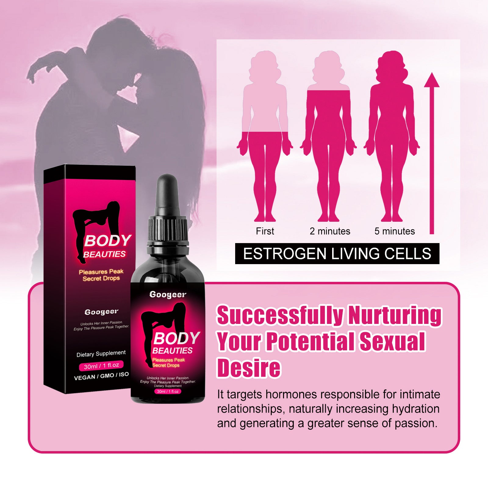 Body Beauties Pleasures Peak Secret Drops, Maca Root & Tribulus Extract Oral Support Drops For Women, Intimate Comfort & Passion Supplement, 30ml by Josla