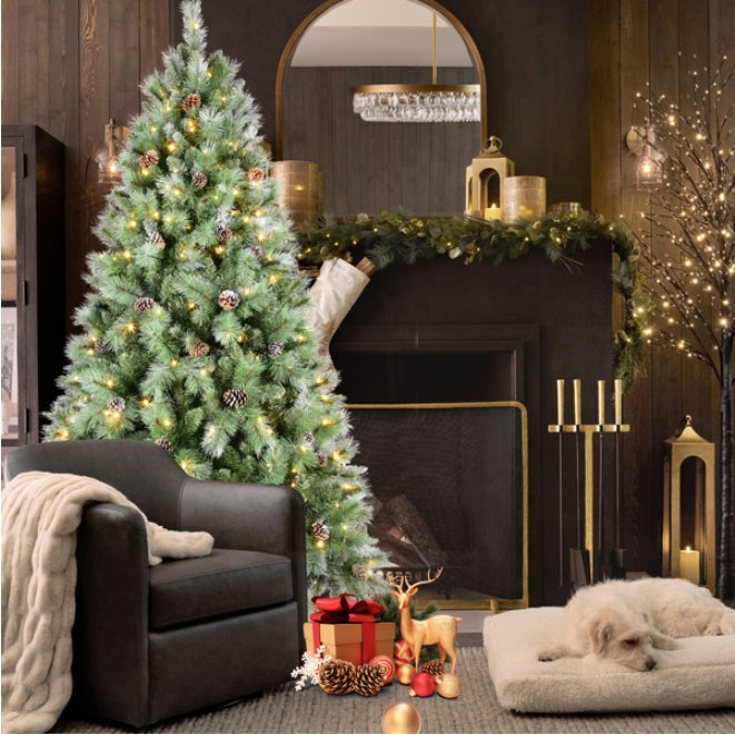 Artificial 5ft Green Christmas Tree With 694PVC Hard Needle Mixed Branch Tips by Josla