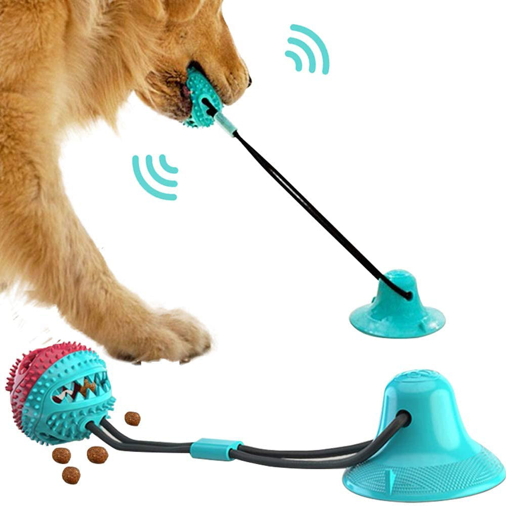 Dog Toys Silicon Suction Cup Tug Interactive Dog Ball Toy For Pet Chew Bite Tooth Cleaning Toothbrush Feeding Pet Supplies by Josla