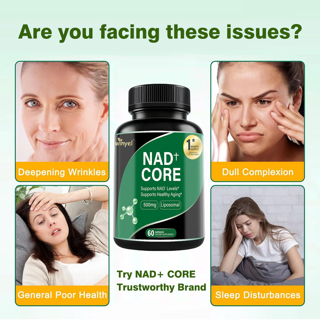 60 Capsules Of High-concentration Liposomal NAD Enhancer - Energy, Focus, And Healthy Aging, Containing Nicotinamide Riboside, Resveratrol, And Rutin - High-quality, High-purity Formula by Josla