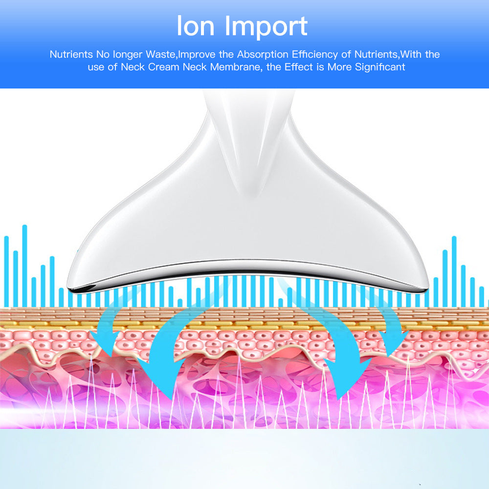 EMS Microcurrent Neck Face Beauty Device With 3 Colors LED Photon Therapy Skin Tighten Reduce Double Chin Face Lifting Devices by Josla