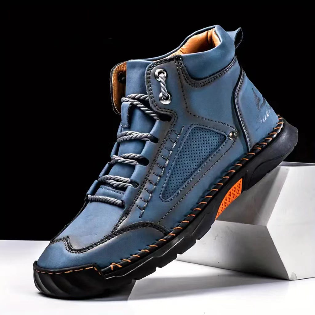 Hand Sewn Ankle Boots With Flat Straps And Casual Shoes by Josla