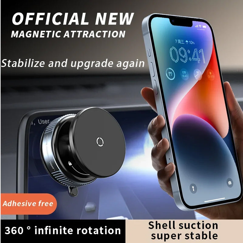 Car Phone Holder, Upgraded 360Adjustable Vacuum Suction 20X Magnets by Josla