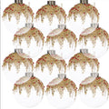 D3 Christmas Ball Ornaments, Glass Decorative Hanging Ball Christmas Tree Ornaments For Holiday Party Decorations, Set Of 12 by Josla