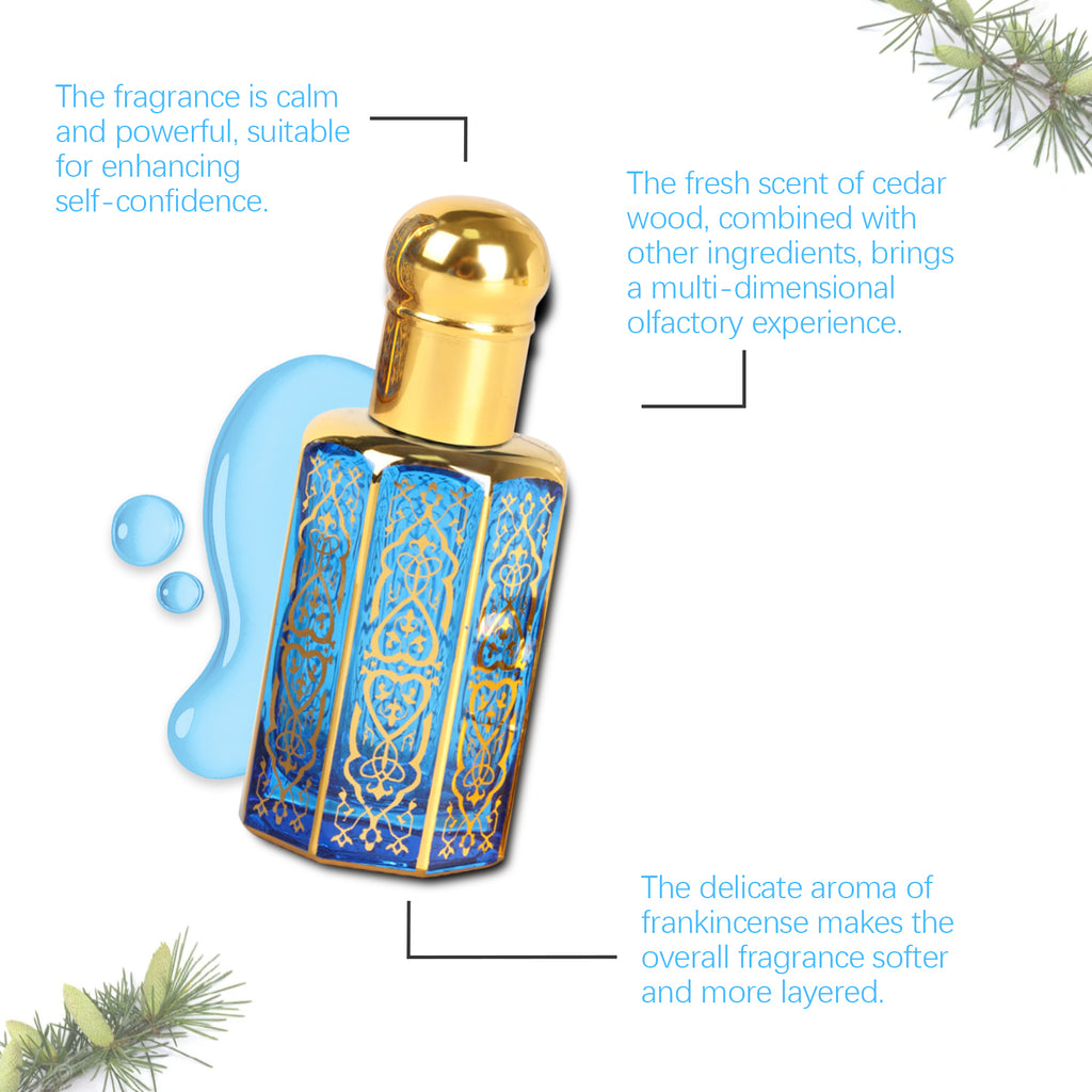 Cedar Mood Arabian Roll On Perfume Oil, Long Lasting Woody Fragrance For Men Women, 12ml by Josla