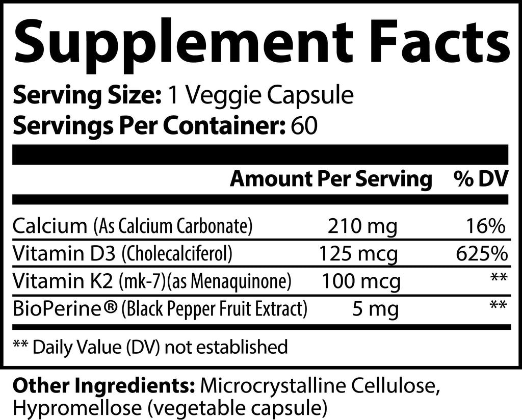 BONE AND HEART SUPPORT WITH VITAMIN K2 AND D3 by Josla
