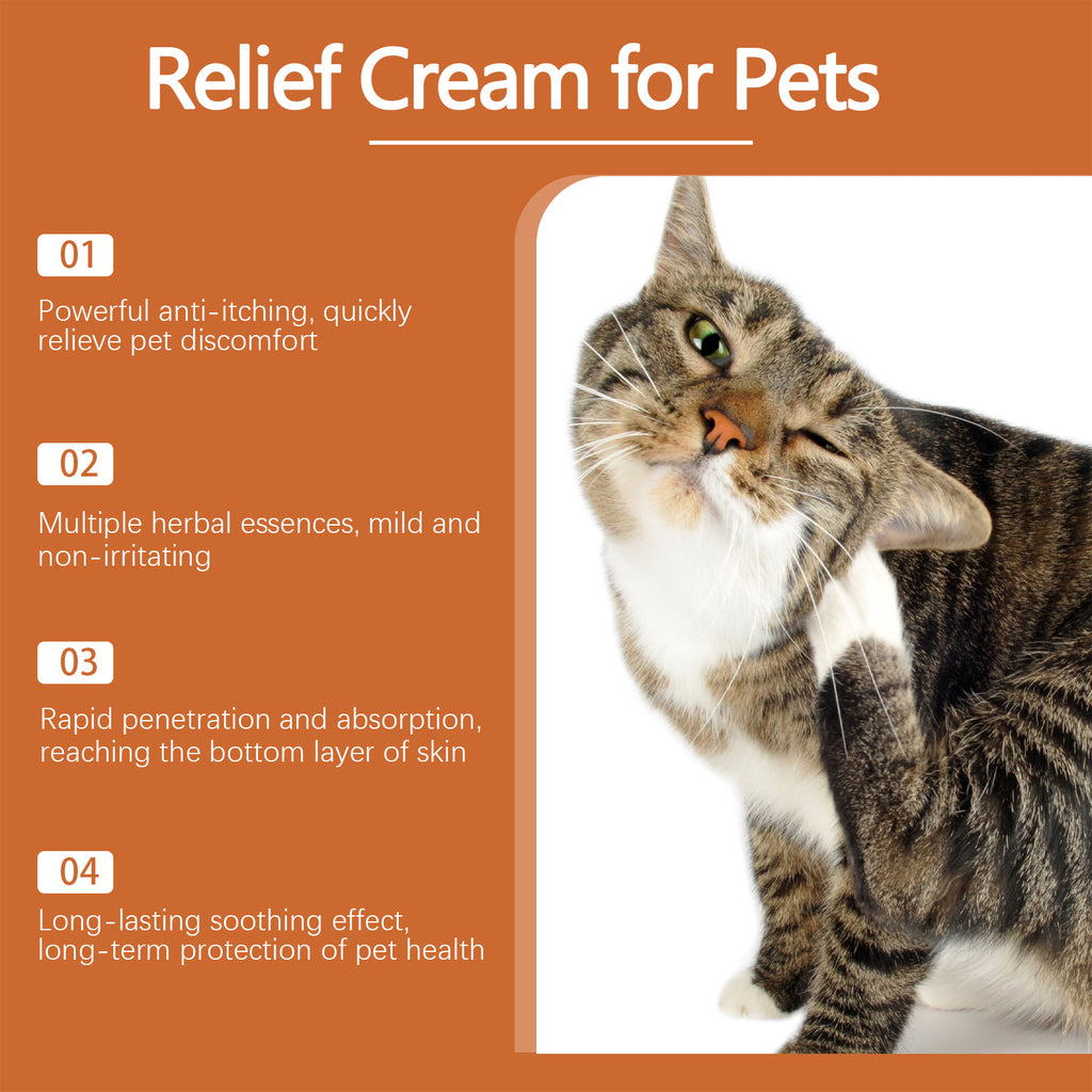 Pet Itch & Allergy Relief Cream, Soothing Skin For Dogs & Cats, Natural Herbal Extracts For Itch, Bites & Irritated Skin, 50g by Josla