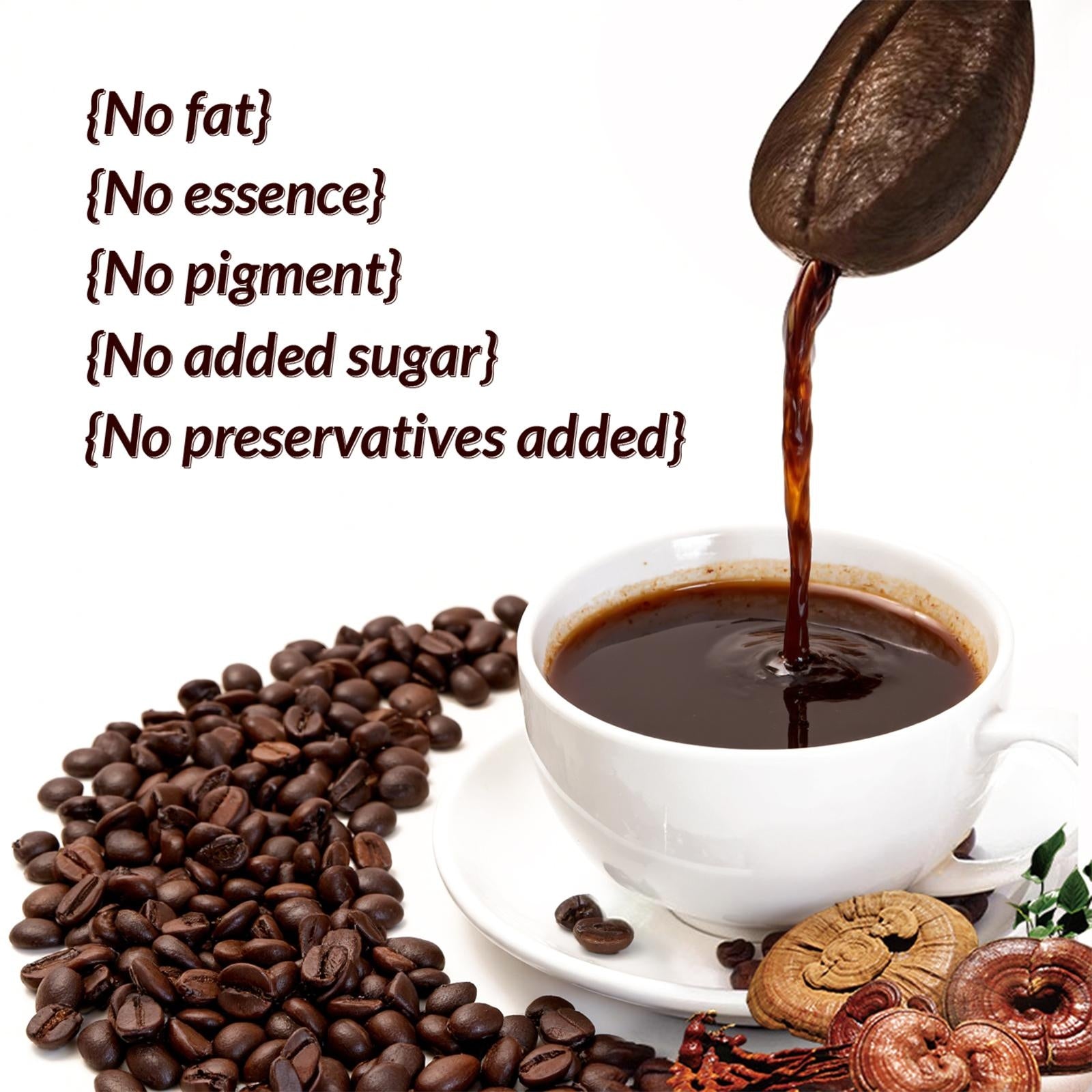 Reishi Mushroom Coffee, 20g Per Sachet, 20 Sachets Total, Instant Mushroom Coffee, Refreshing & Invigorating, Ideal For Parties & Holiday Gifts by Josla