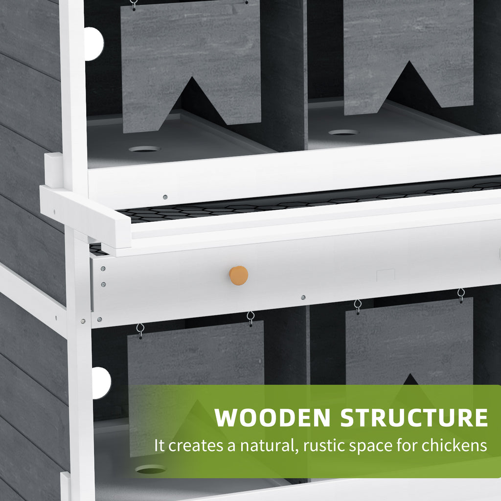 Chicken Nesting Box, 8 Compartment Wood Laying Boxes For Chicken Coop by Josla