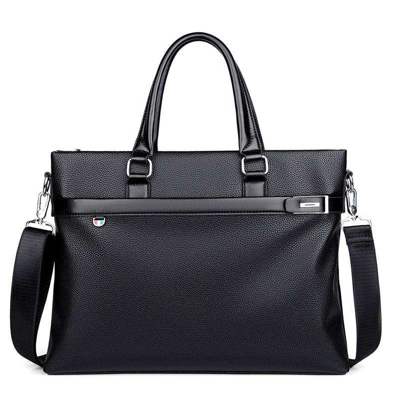 Large Capacity Business Handbag Men's Soft Leather Briefcase by Josla